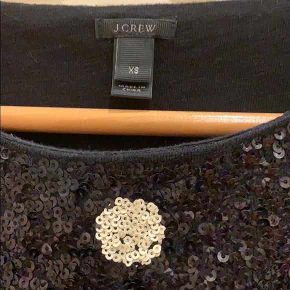 J. Crew size XS black with white polkadot top - Picture 4 of 8
